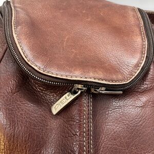 PIEL Leather unisex Backpack in Chocolate Brown